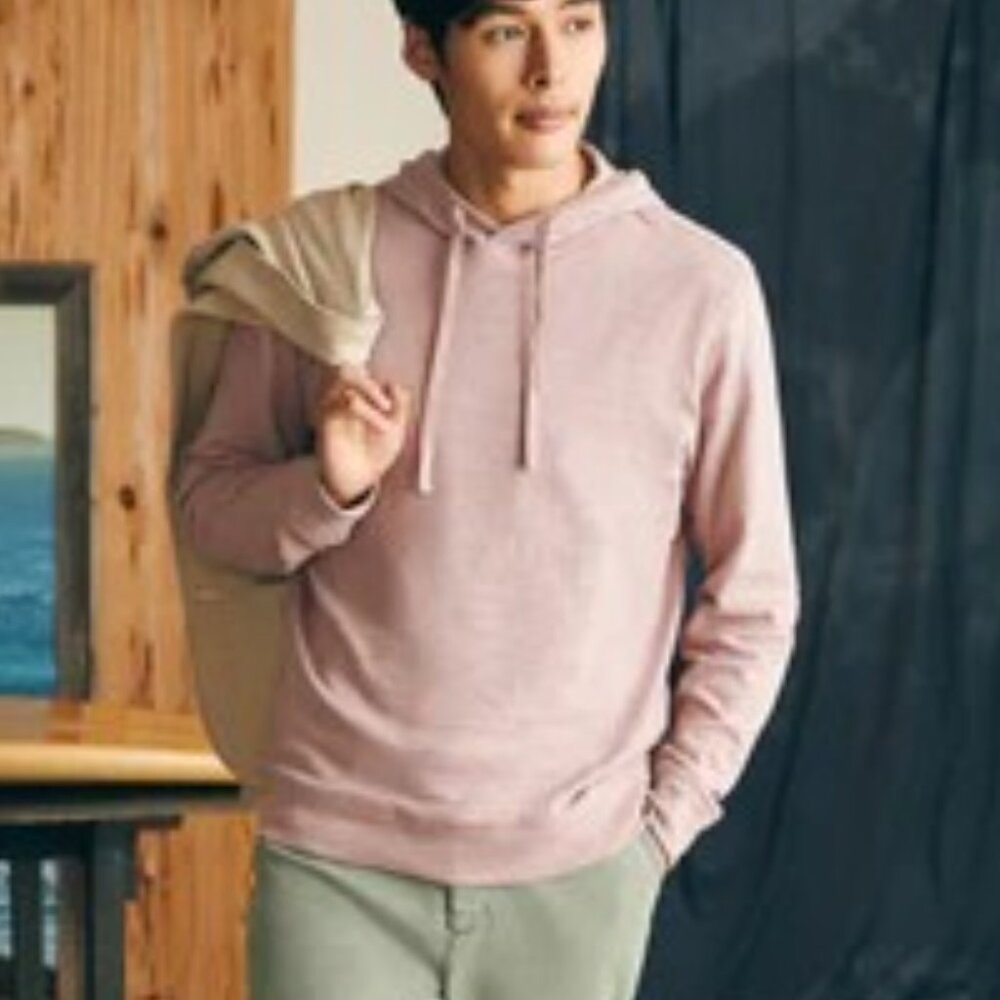 Men's Faherty Sunwashed Slub Hoodie, Spring Quartz, Medium